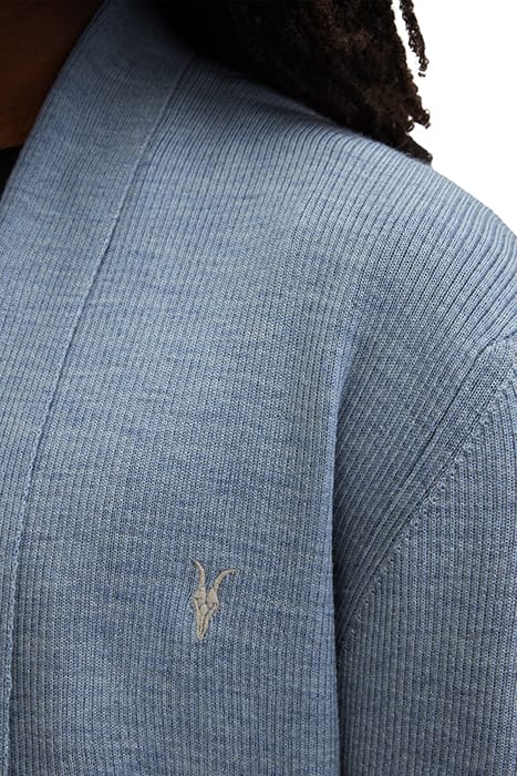 MODE MERINO OPEN CAR DUSTY BLUE 6