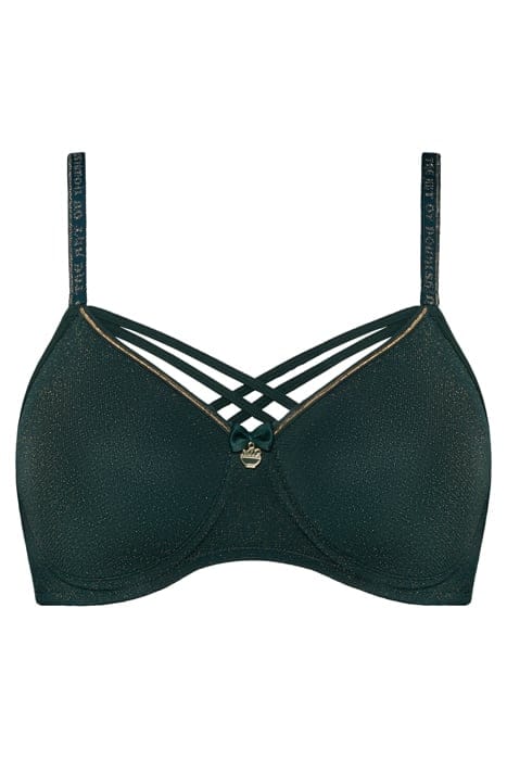 DAME DE PARIS GREEN AND GOLD LUREX PROSTHETIC CARE BRA BRA 3