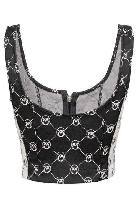 IRRIVERENTE TOP PUNTO STOFFA JACQUARD LOGO CON PATCH RICAMAT 4