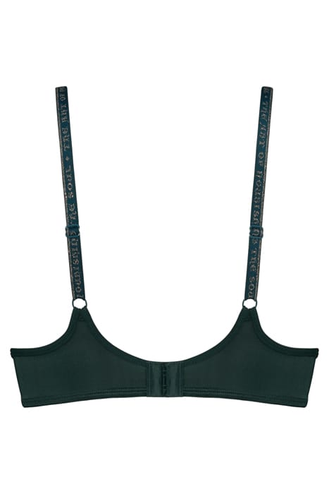 DAME DE PARIS PINE GREEN AND GOLD LUREX PUSH UP BRA 4