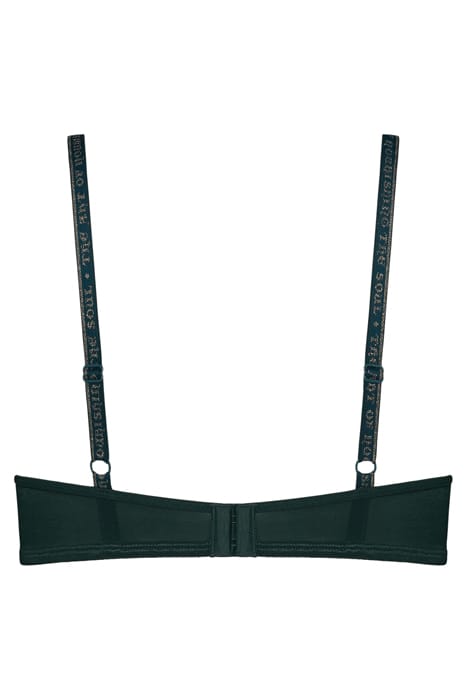 DAME DE PARIS PINE GREEN AND GOLD LUREX BALCONY BRA 4
