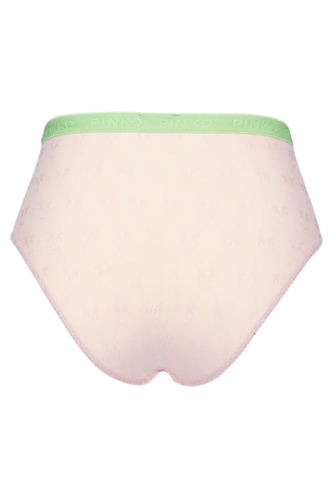 INCANTO 2 SLIP PIZZO INDEMAGLIATO JACQUARD C/LOGO PINK/GREEN 2