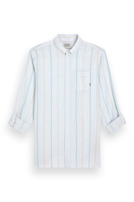 REGULAR FIT YARN-DYED STRIPE C BLUE/WHITE STRIPE 4