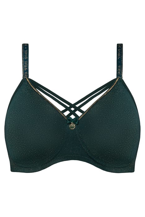DAME DE PARIS GREEN AND GOLD LUREX PROSTHETIC CARE BRA BRA 2