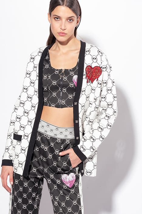 IRRIVERENTE TOP PUNTO STOFFA JACQUARD LOGO CON PATCH RICAMAT 7