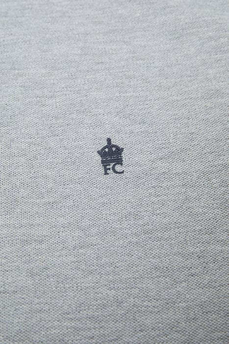 SINGLE TIPPED PIQUE POLO CHARCOAL MEL/MARINE 3
