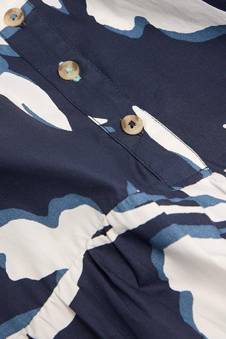 MAYRA TIERED SHIRT DRE NAVY PRINTED 4