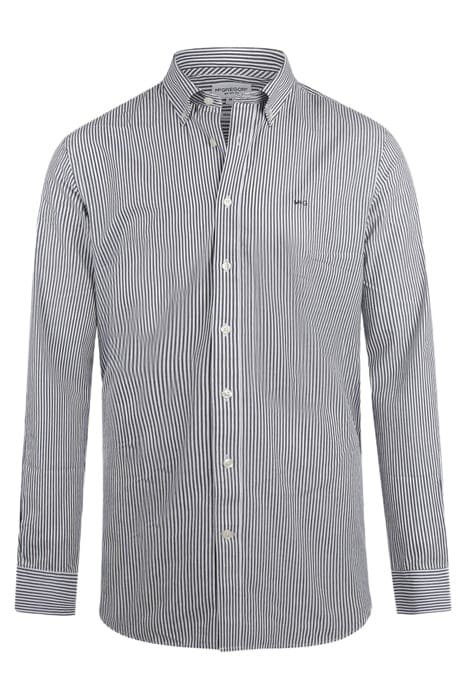 STRIPED POPLIN SHIRT NAVY 1
