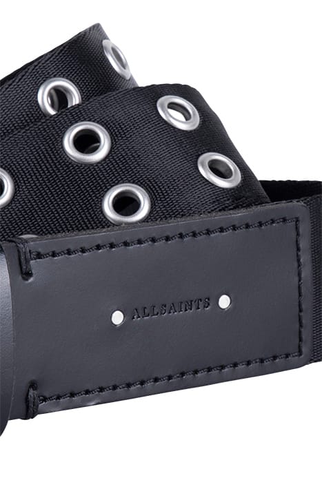 IRYNA WEBBING BELT BLACK/ANTQ NICKEL 2