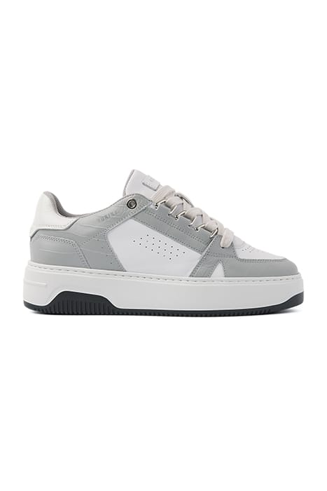 BASKET BUXTON (L) WHITE LEATHER - GREY 1
