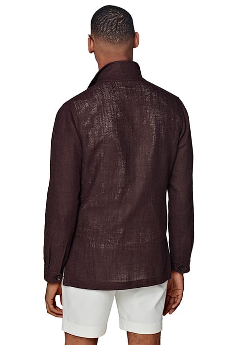RELAXED FIT SHIRT-JACKET BURGUNDY 2