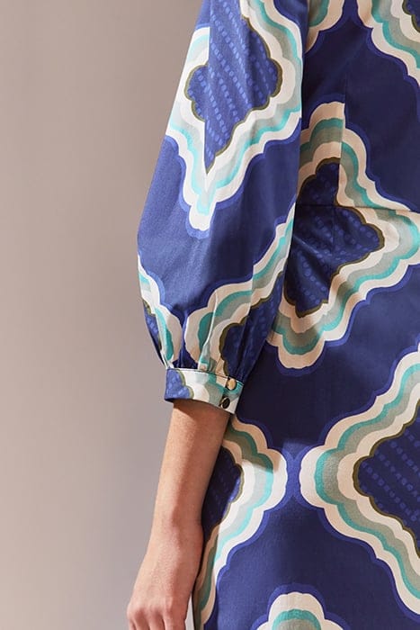 DANIELA- TIE MIDI DRESS NAVY MULTICOLOR 7