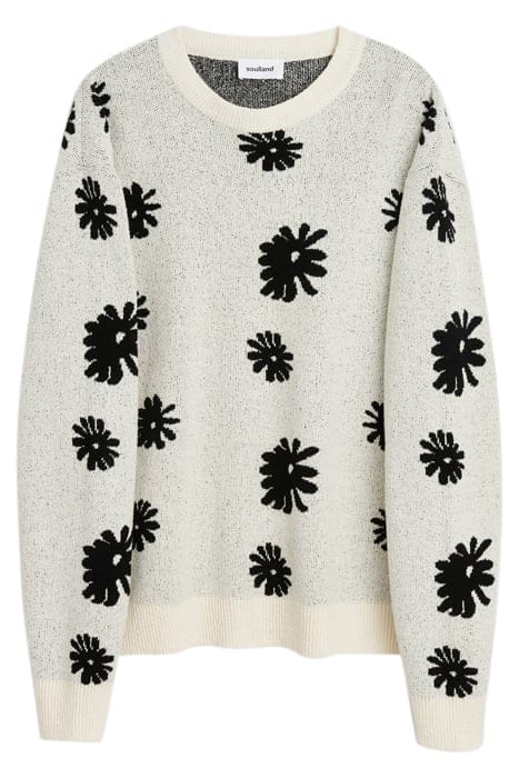 SUNNY CREWNECK SWEATER OFF WHITE MULTI 1