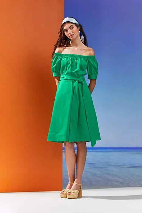 DR NADIA - OFF THE SHOULD BRIGHT GREEN 2
