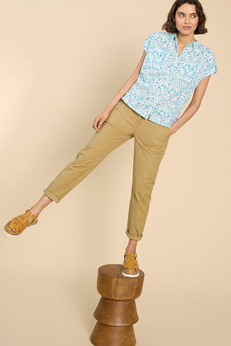 ELLIE  COTTON SHIRT IVORY PRINTED 4