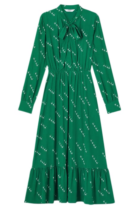 BRIDGET MONKEY MIDI DRESS GREEN/CREAM 3