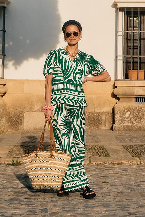 ELISA ECO VERO TOP GREEN PRINTED 4