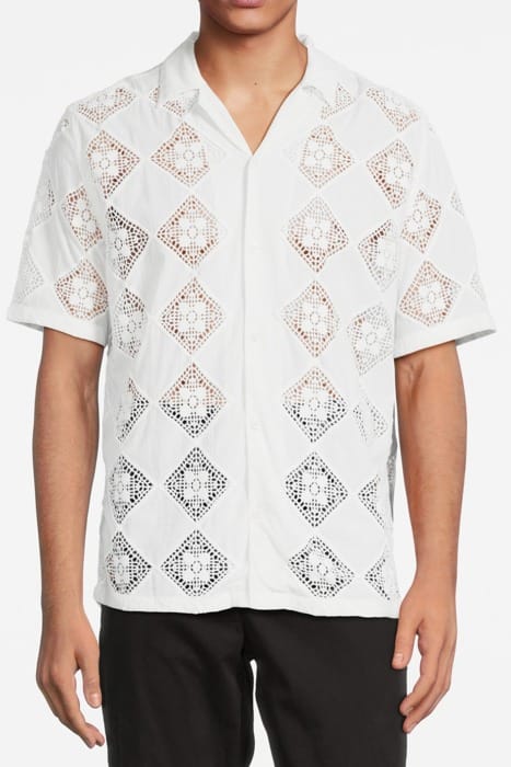 VISTA SS SHIRT OATMEAL WHITE 1