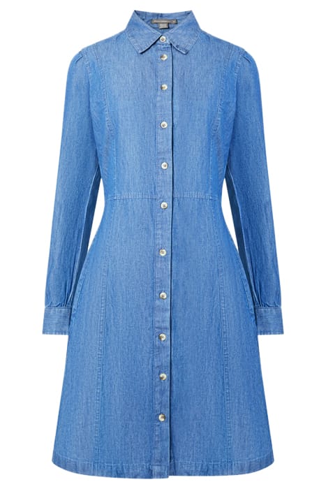 CHAMBRAY BTN-THRU DRESS LS K MARINE 1