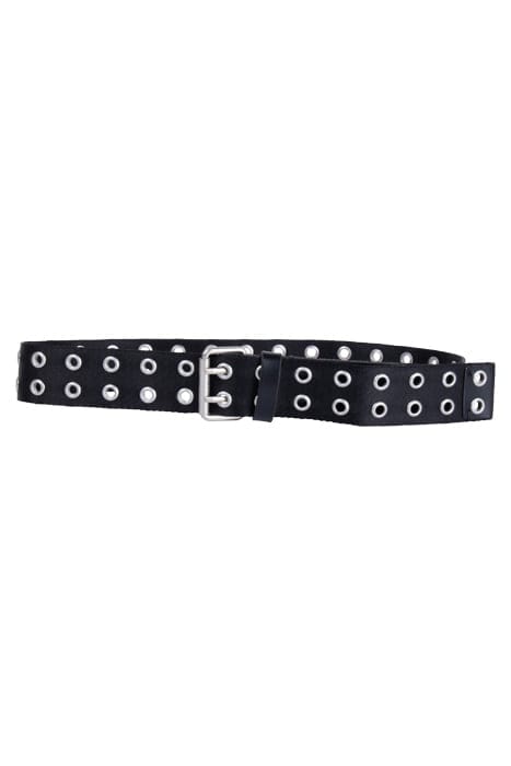 IRYNA WEBBING BELT BLACK/ANTQ NICKEL 1