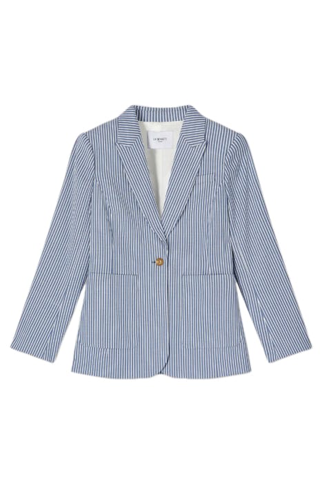 GENE STRIPE BLAZER BLUE/WHITE 3