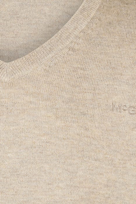 V-NECK SWEATER SAND 3