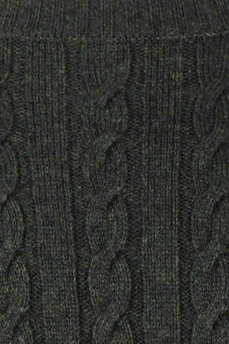 CABLE CREW NECK SWEATER DARK SAGE 3
