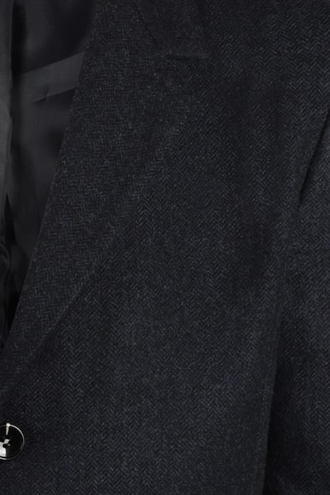WOOL HERRINGBONE OVER COAT NAVY 7