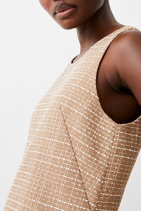 EFFIE BOUCLE SHIFT DRESS BROWN 3
