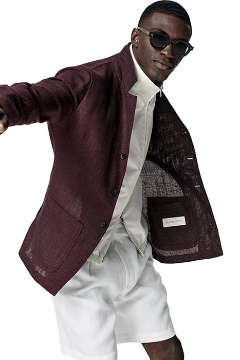 RELAXED FIT SHIRT-JACKET BURGUNDY 6