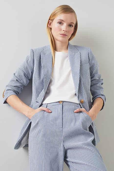 GENE STRIPE BLAZER BLUE/WHITE 4