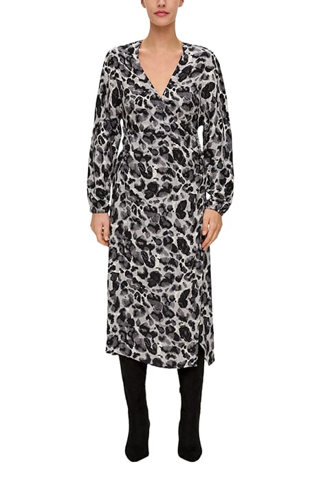 S.OLIVER DRESSES WHITE BLACK ALLOVER PRINT 1