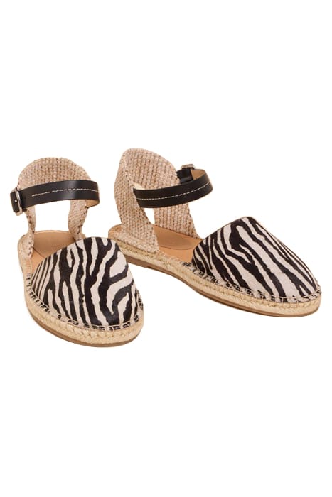 BUTTERCUP LEATHER ESPADRILLE BLACK PRINT 1