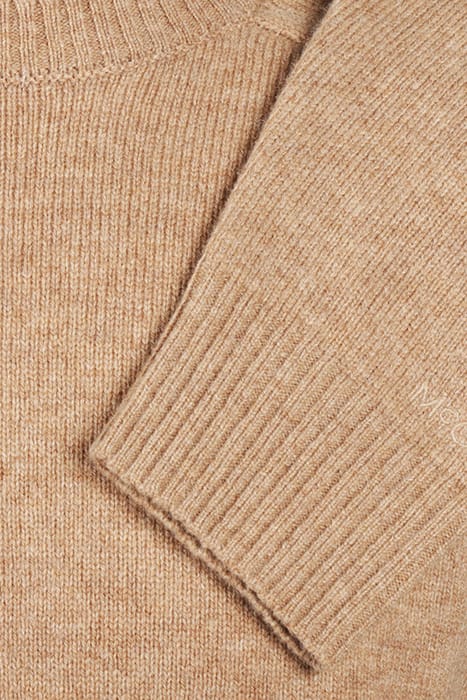 LAMBSWOOL CREW NECK SWEATER SAND 3
