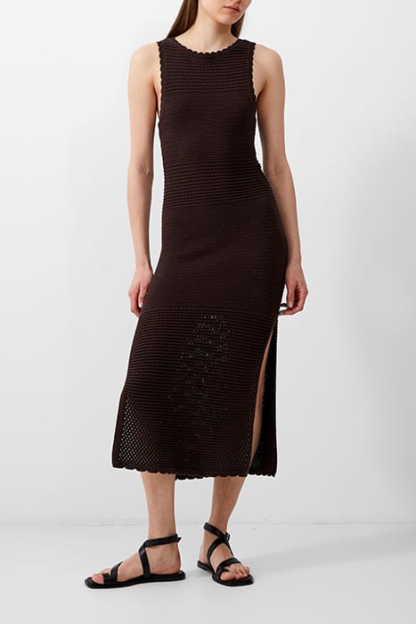 MOMO NELLIS CROCHET DRESS BROWN 3