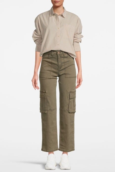 RELAXED CARGO PANT DUSKY GREEN 1