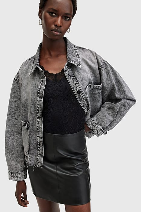 NICKY DENIM SHACKET VINTAGE BLACK 7