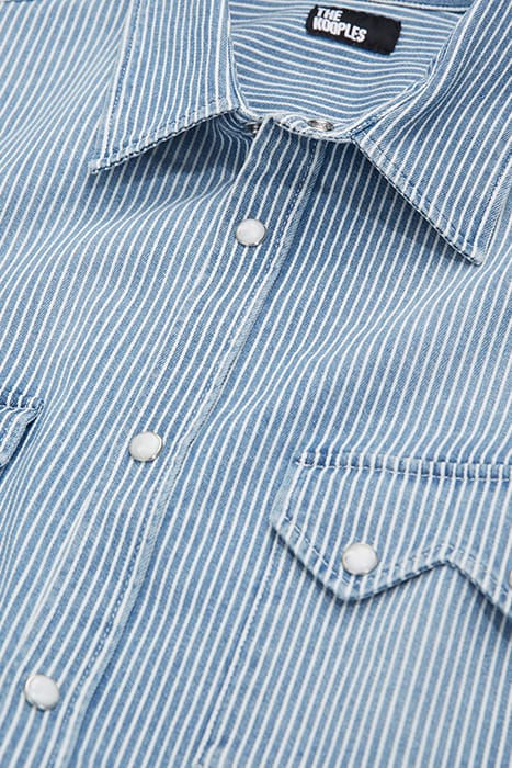 CHEMISE DENIM À RAYURE BLUE DENIM 7