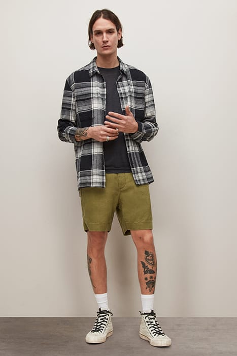JOHNNY FLAT FRONT SHORTS BOTTLE GREEN 2