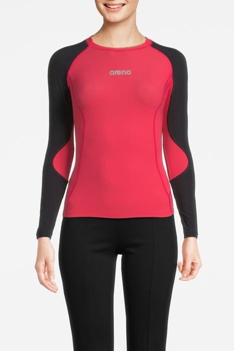 COMPRESSION LS SHIRT W FLUO_RED 1