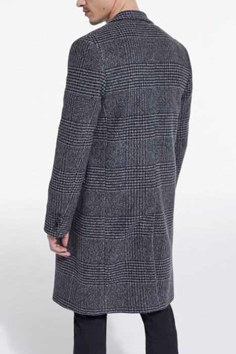 MANTEAU LONG CROISE MOTIF CHEVRONS DARK GREY 2