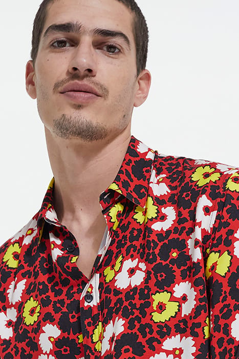 CHEMISE MANCHE LONGUE FLEURIE MULTICOLORE/RED 6