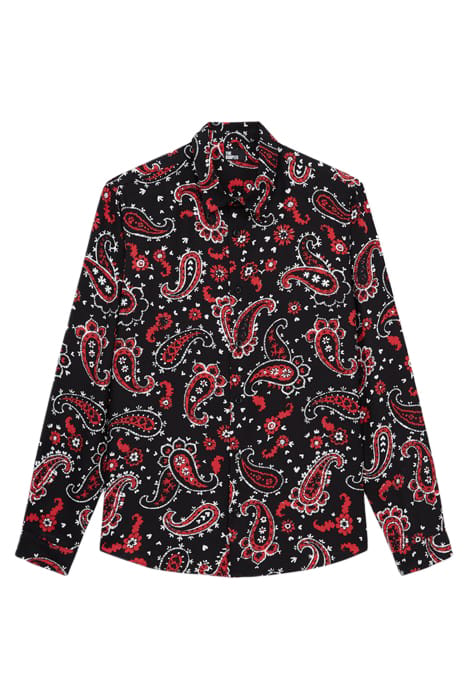 CHEMISE A MANCHES LONGUES COL CLASSIQUE BLACK - RED 1
