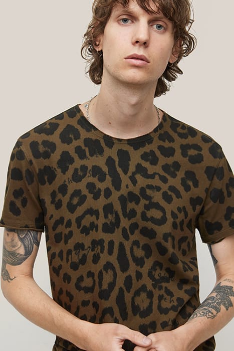 SS RAW EDGE TEE - CHEETAH ALL OVER PRINT SOIL 3