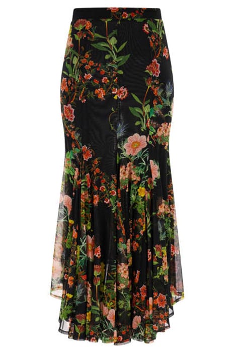 MARCIANO BY GUESS LEWIS MESH SKIRT BLACK BEAUTY PRINT 5