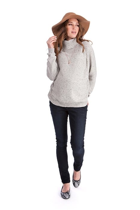 MATERNITY KNITTED CAPE JUMPER MULTI 1