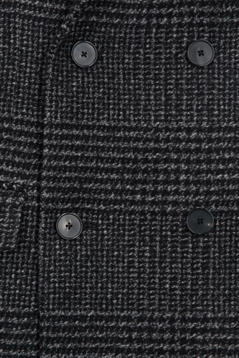 MANTEAU LONG CROISE MOTIF CHEVRONS DARK GREY 5