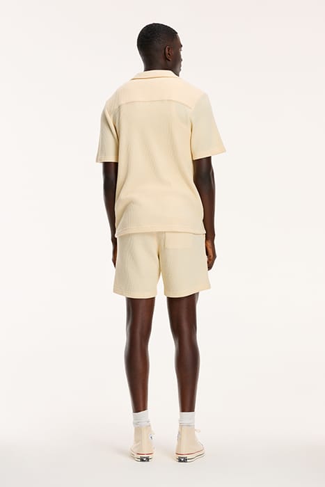 MEN OSCAR WAFFLE STRUCTURE SHORTS LIGHT BEIGE 4
