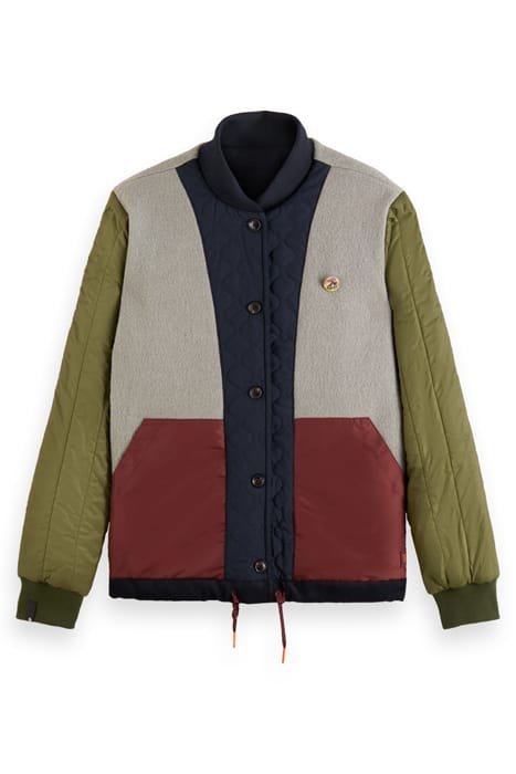 REVERSIBLE BOMBER JACKET IN MIXED QUALITIES NIGHT 6