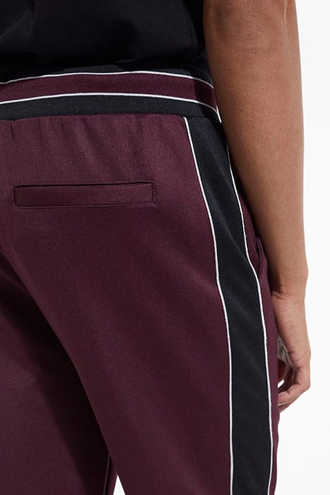 JOGGING AVEC BANDES CONTRASTEES ET PIPING BURGUNDY 6